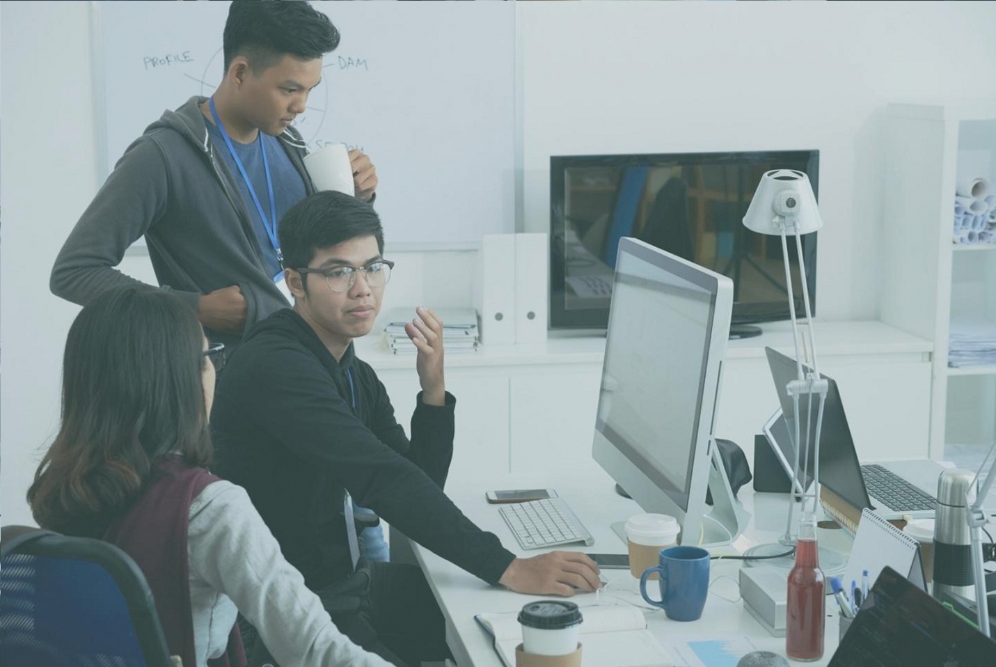 Vigasnows team working on a website design project